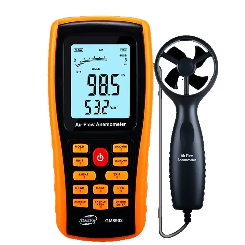 BENETECH GM8902 GM8901 GM8903 0-45M/S เครื่องวัดความเร็วลมแบบดิจิตอลเครื่องวัดความเร็วลมเครื่องทดสอบ