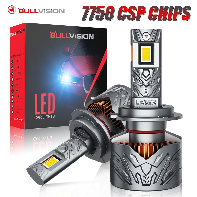 Bullvision H7 H11 LED ไฟหน้ารถหลอดไฟ H4 H1 H9 H8 9005 HB3 9006 HB4 9012 HIR2 LED Canbus 6000K ไฟตัดห