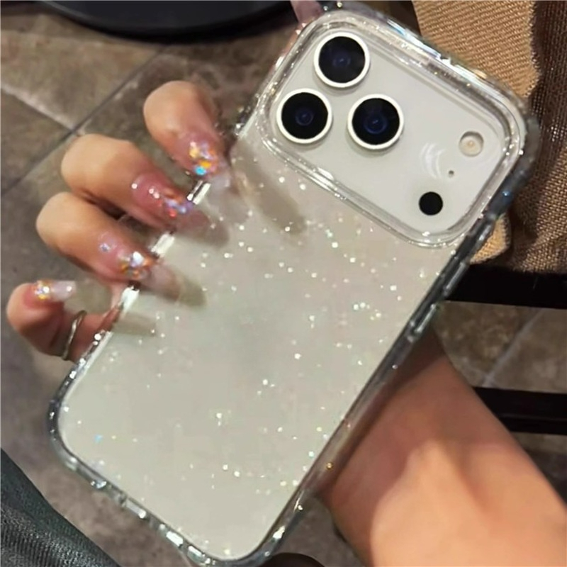 เคสใสกลิตเตอร์ เคสกากเพชร กันกระแทก เคสสำหรับไอโฟน 17 16 Pro Max 15 14Promax 14Pro i14 13Promax 13Pro i13 12Promax 12Pro/12 i11