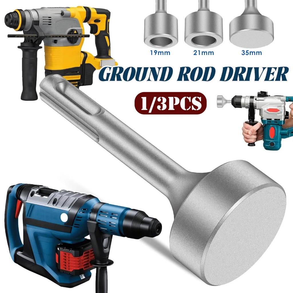 Ground Rod Driver 85 มม.Heavy Duty เจาะเหล็ก Bit Driver ทนต่อการสึกหรอ Ground Rod Bits ซ็อกเก็ต
