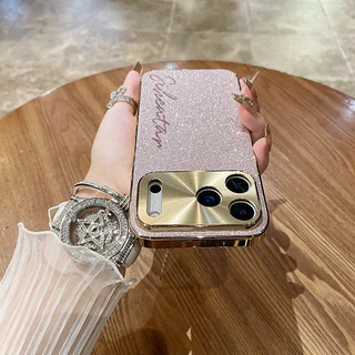 ใหม่ไฟฟ้าเงาชื่อออกแบบเคสโทรศัพท์สําหรับเคสไอโฟน17 pro max 15 16 pro max 12 13 11 14 promax