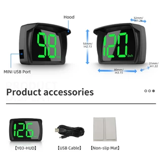 Universal Car Hud GPS Speedometer Head Up Display สําหรับรถยนต์พร้อมปลั๊ก USB ความเร็วและเล่น