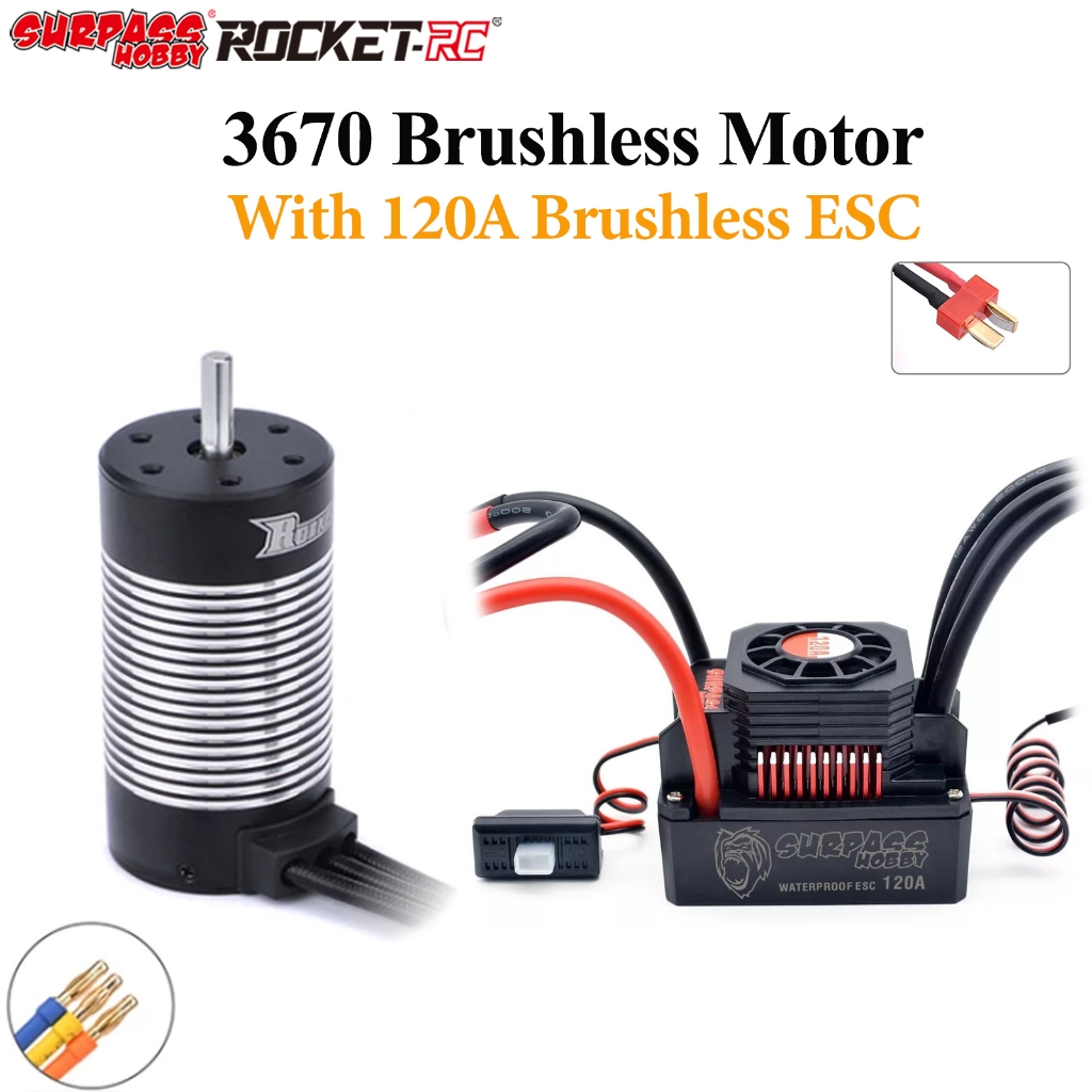 SURPASS HOBBY Rocket RC 3670 1900KV 2150KV 2650KV 3050KV กันน้ํา Brushless Sensorless มอเตอร์ 5 มม.1