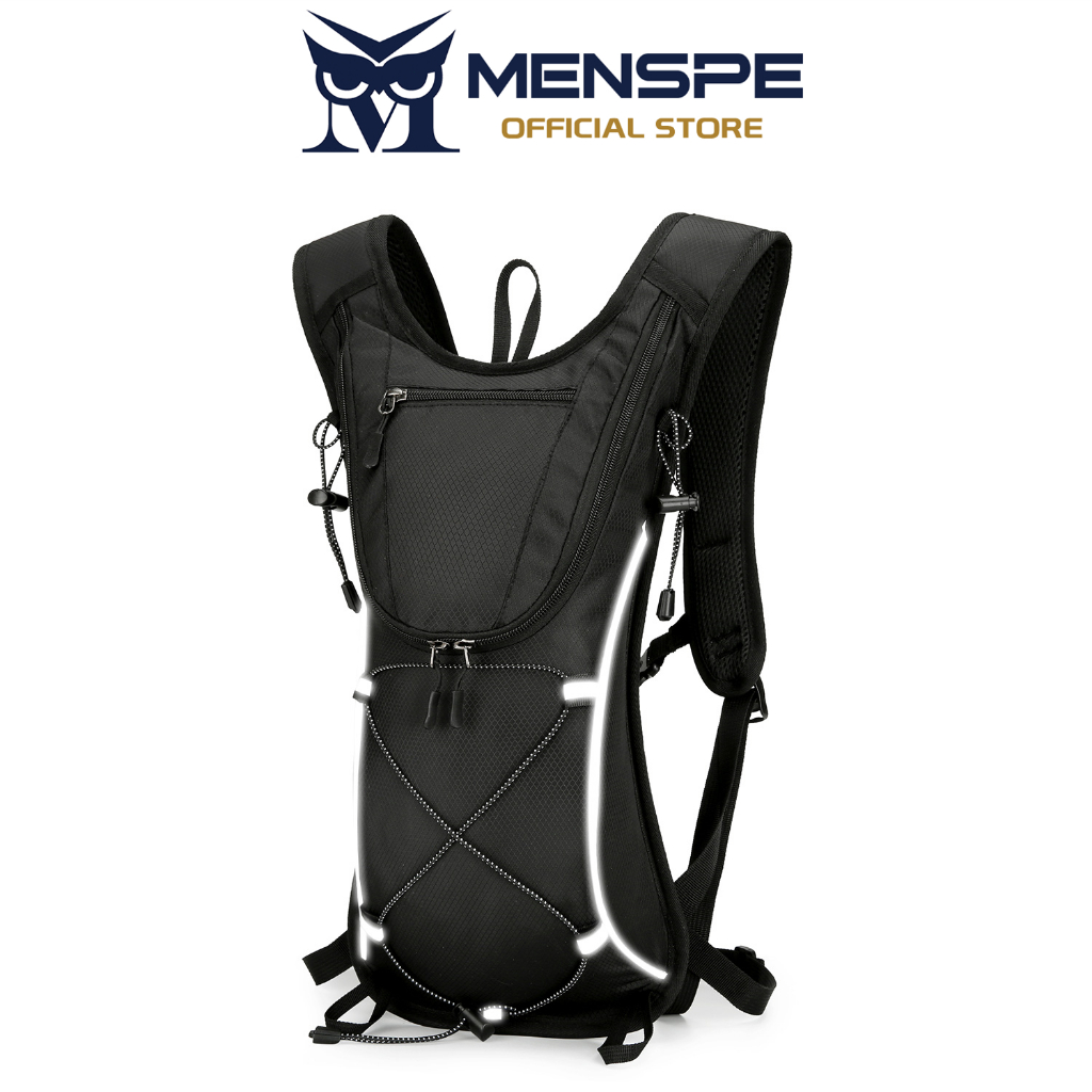 MENSPE กระเป๋าเป้สะพายหลังปั่นจักรยานแฟชั่น 10L กลางแจ้ง Ultralight กันน้ําเดินป่าขี่กระเป๋าเป้สะพายหลังเสริมถุงน้ํา