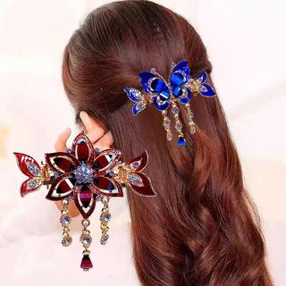 Temperament butterfly crab clip clip clip back of the head disc hair clip hair clip hair clip mom headpiece hair accessory