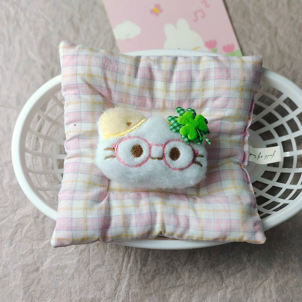 Four-leaf Clover Cotton Cat Plush จี้พวงกุญแจกระเป๋า Charm ของขวัญ - รูปที่ 5