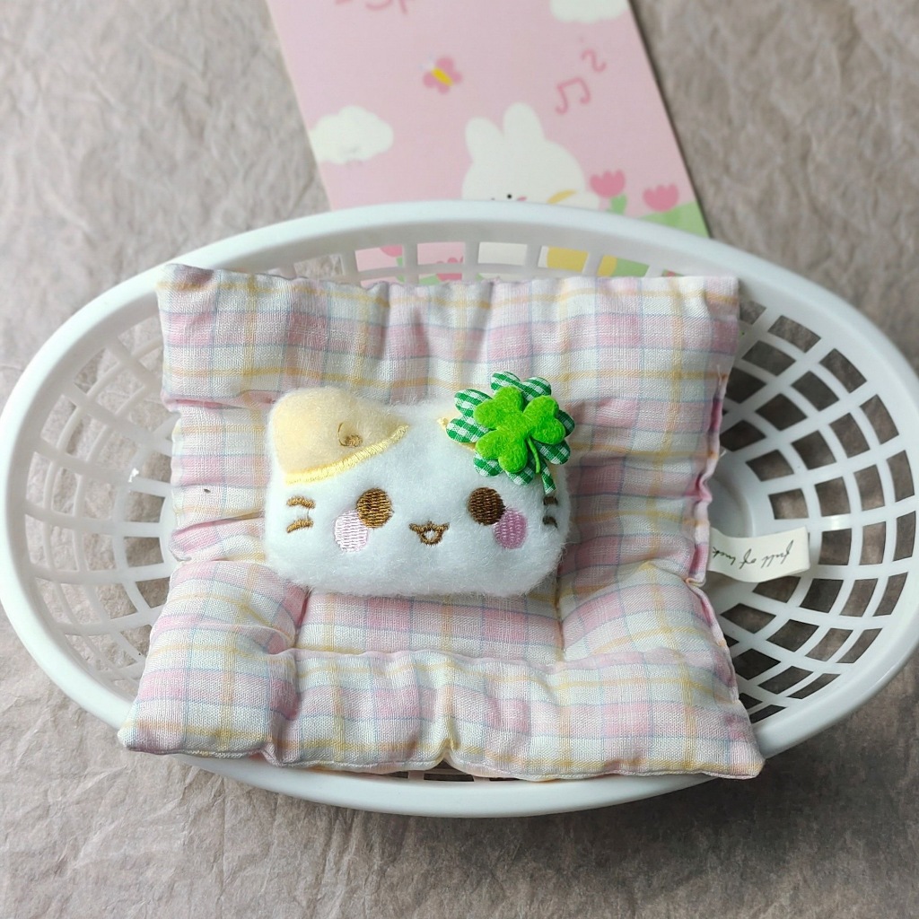 Four-leaf Clover Cotton Cat Plush จี้พวงกุญแจกระเป๋า Charm ของขวัญ - รูปที่ 7
