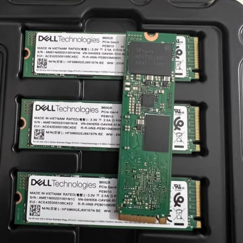 DELL 960G SSD M.2 NVME โปรโตคอล M.2 2280 PCle Gen4 อินเทอร์เฟซ HFS960GEJ8X167N BE R660 R760 PE9010