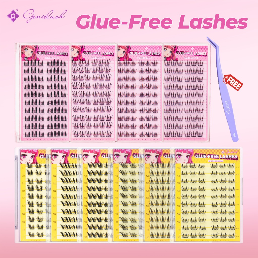 [ขนตาแรกของเด็กสาว]GENIELASH กล่องใหญ่ 10 รูปแบบขนตาสําหรับดวงตาการ์ตูน – ปราศจากกาวค้นพบรูปลักษณ์ที่สมบูรณ์แบบตอนนี้