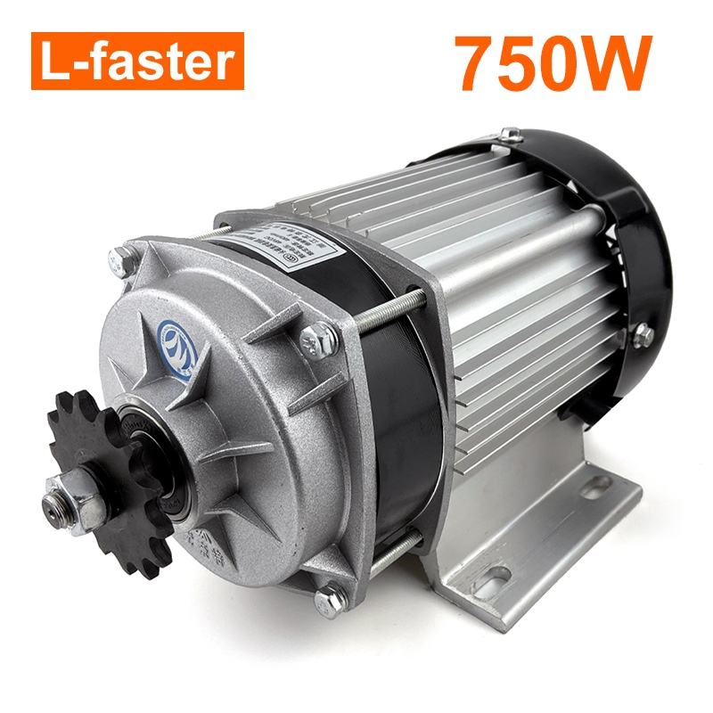 2.56N.m แรงบิด 2800rpm 48V 60V 750W ไฟฟ้า 3 ล้อจักรยาน brushless เกียร์ DC มอเตอร์ พร้อมที่จับคันเร่