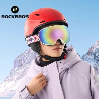 【TH Delivery】ROCKBROS แว่นตาสกี สองชั้น ป้องกันหมอก กันลม สายตาสั้น อุปกรณ์กีฬาหิมะ สําหรับเด็ก ผู้ใหญ่