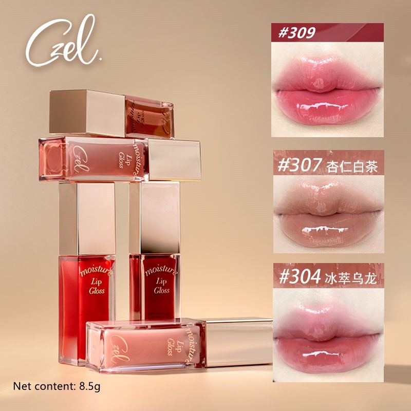 Czel Moisturizing Lip essence Mirror Glitter Lip Glaze ลิปกลอส ให้ความชุ่มชื้นและง่ายต่อการสี 8.5g