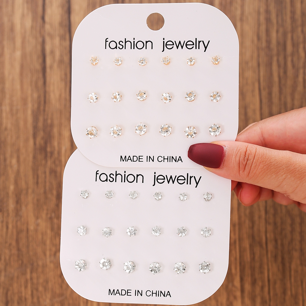 ชุดต่างหู 9 ชิ้น ต่างหูสไตล์เกาหลีหรูหรา สไตล์แฟชั่น เหมาะสำหรับผู้หญิงใส่ไปโรงเรียนทุกวัน ชุดต่างหูไม่ก่อให้เกิดการแพ้