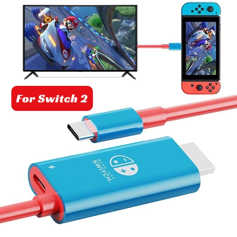 สาย Type C เป็น HDMI สําหรับ Nintendo Switch เชื่อมต่อทีวี PC, สายชาร์จ PD 4K HDMI 100W ชาร์จเร็ว