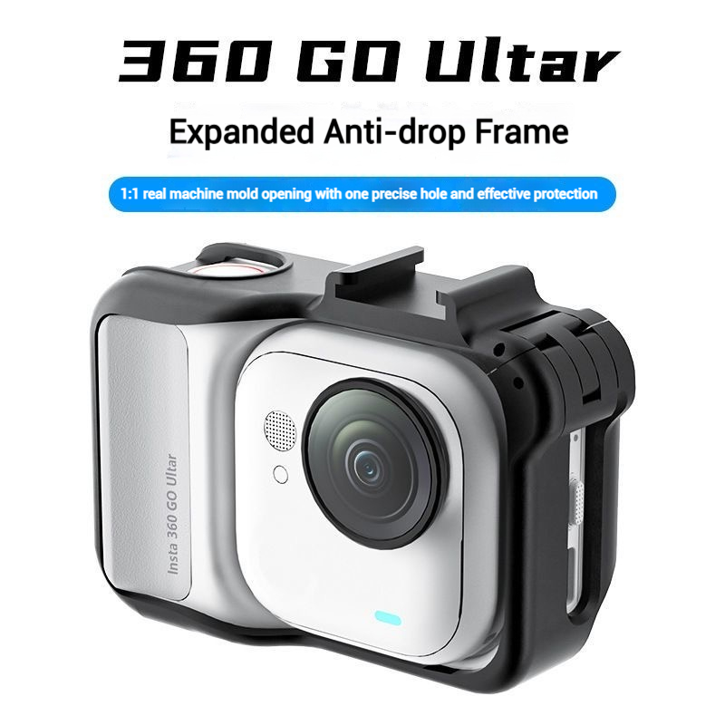 สําหรับ Insta360 GO Ultra กล้องชุดอุปกรณ์เสริม Body ขยายกรอบป้องกันอะแดปเตอร์ Mount OPtical เลนส์ Guards Portrait-focus กรองป้องกันแบบพกพากระเป๋าถือซิลิคอนฝาครอบ - รูปที่ 3