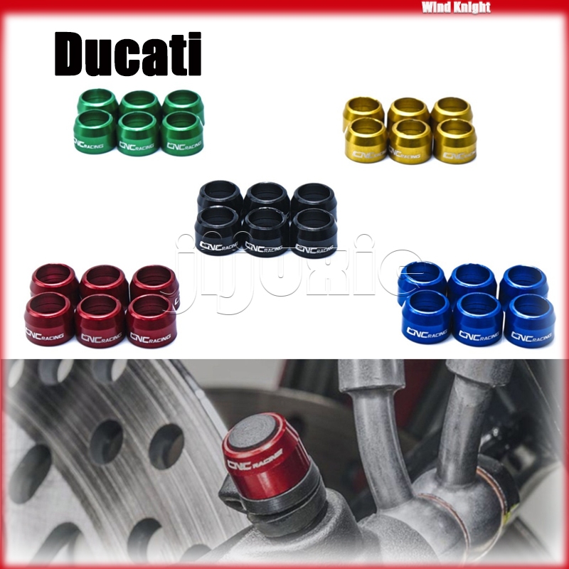 สําหรับ Ducati ทุกรุ่นรถจักรยานยนต์ Billet Bleed วาล์วชุดท่อระบายน้ําปลั๊กหมวก CNC Monster Panigale 