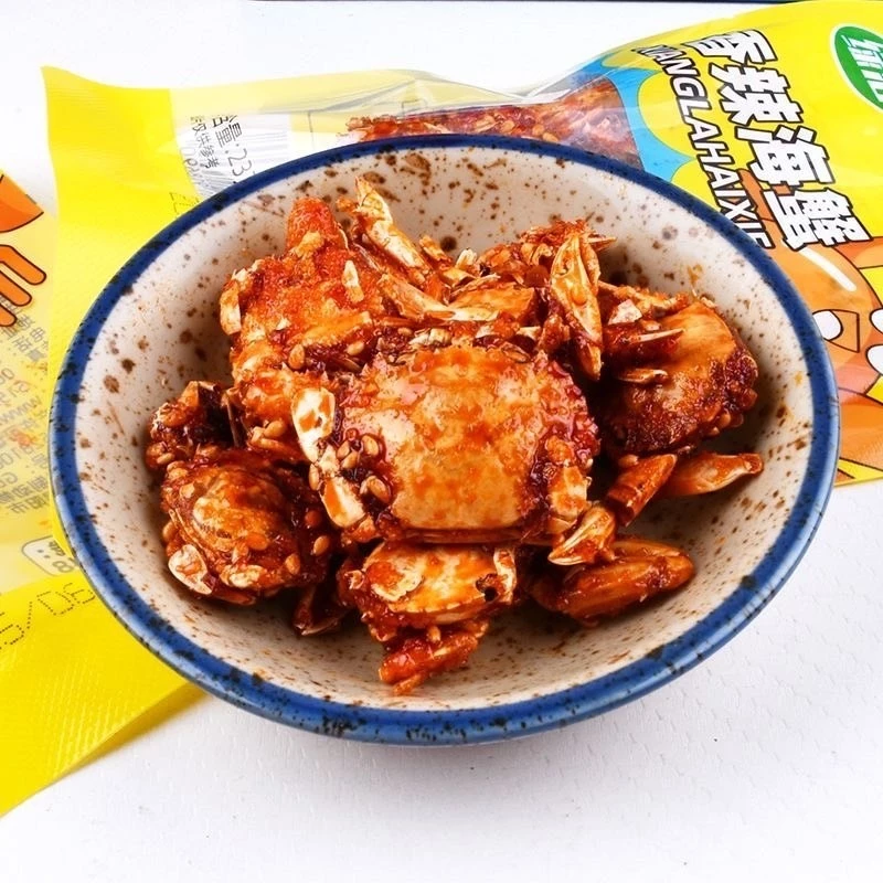 🦀พร้อมส่ง🦀ขนมปูรสเผ็ด รสเผ็ด พร้อมทาน ปูกรอบจีน อร่อย ของว่างสบายๆ ของว่างอาหารทะเล thumbnail 4