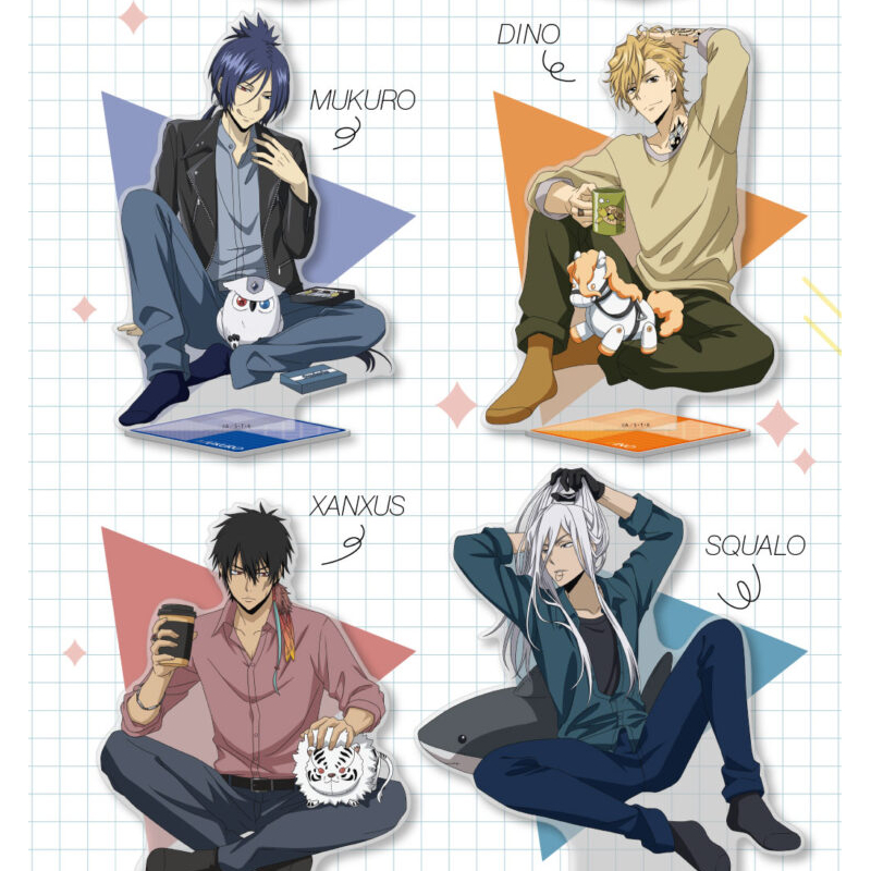 แท่นใส่อะคริลิก HIKO Style Katekyo Hitman Reborn! 🛋️ ธีมชิลเอาท์ ฟิกเกอร์แฟนเมด ของสะสมสายการ์ตูน น่ารักน่าเก็บสุดๆ