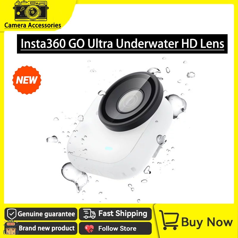 สินค้าใหม่ต้นฉบับ insta360 GO Ultra เลนส์ออปติคอลกระจก HD ใต้น้ําสําหรับ GO Ultra อุปกรณ์เสริมสําหรับกล้อง