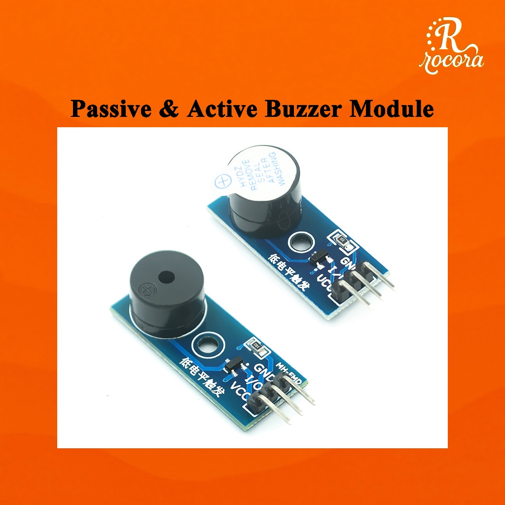 โมดูล Buzzer แบบ Active และ Passive ทริกเกอร์ระดับต่ำ บอร์ดเสียงเตือน สำหรับ Arduino ESP32 Raspberry Pi