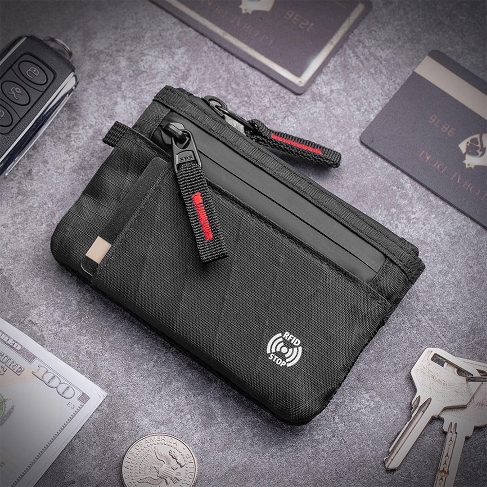 มัลติฟังก์ชั่RFID Anti-theft Swipe Card Holder XPAC Storage Document Small Bag Halter Key Coin Purse