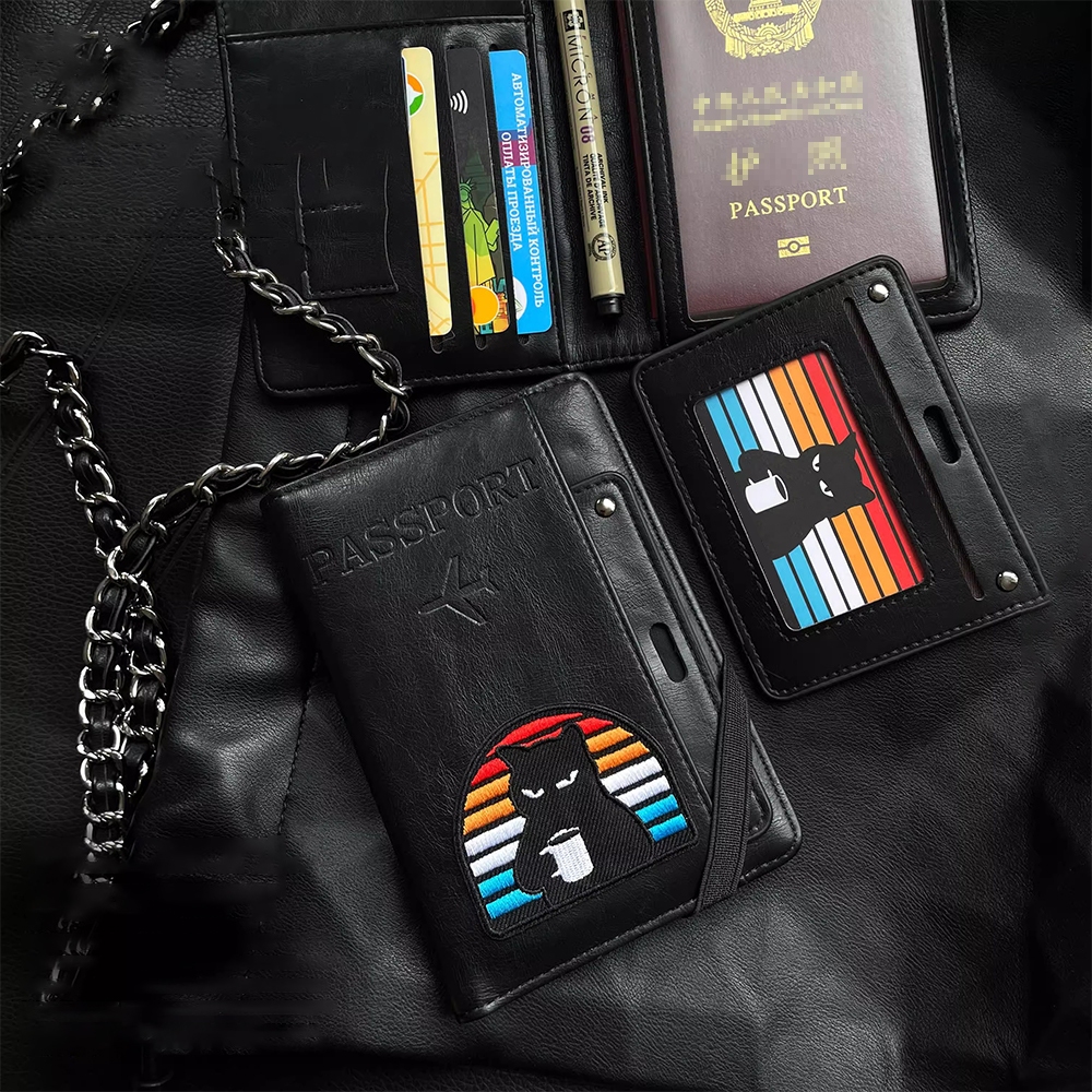 มัลติฟังก์ชั่หนังสือเดินทางเก็บกรณีธนาคารบัตร รหัส กรณีบัตรบิลท่องเที่ยว อับโรด กระเป๋าสตางค์ผู้ถือ