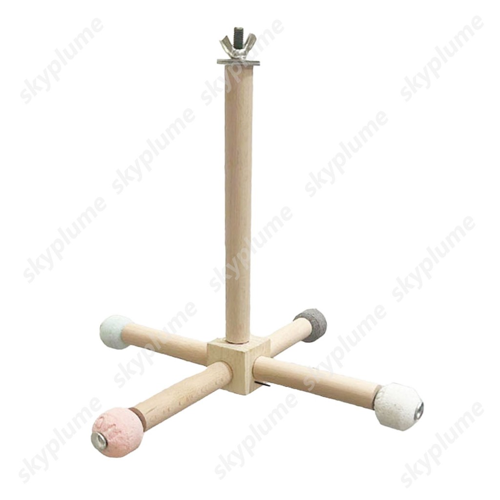 ของเล่นกัดฟันนกแก้ว ของเล่นนกแก้ว คอนยืน วงล้อหมุนได้ ฝึกนก แก้เบื่อ