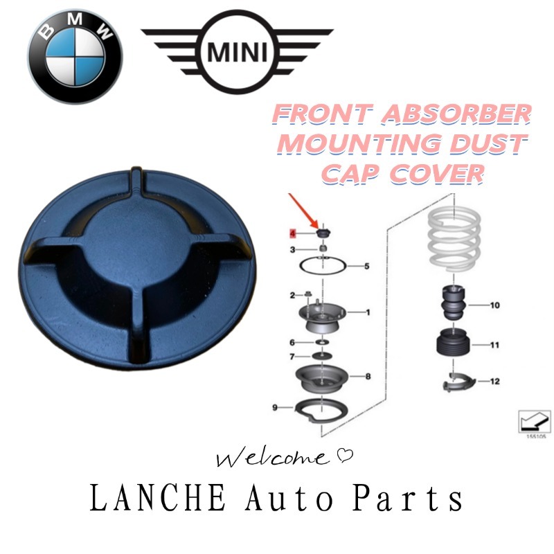 (อะไหล่ BMW) BMW E30 E36 E46 E90 E34 E39 E60 E63 E64 E83 MINI R50 R53 R56 ด้านหน้า ABSORBER MOUNTING