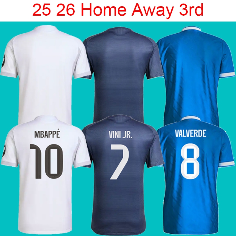 2025 2026 Bellingham Mbappe VinI jr Valverde Modric Rodrygo Rudiger Arda Guler Mens Jersey