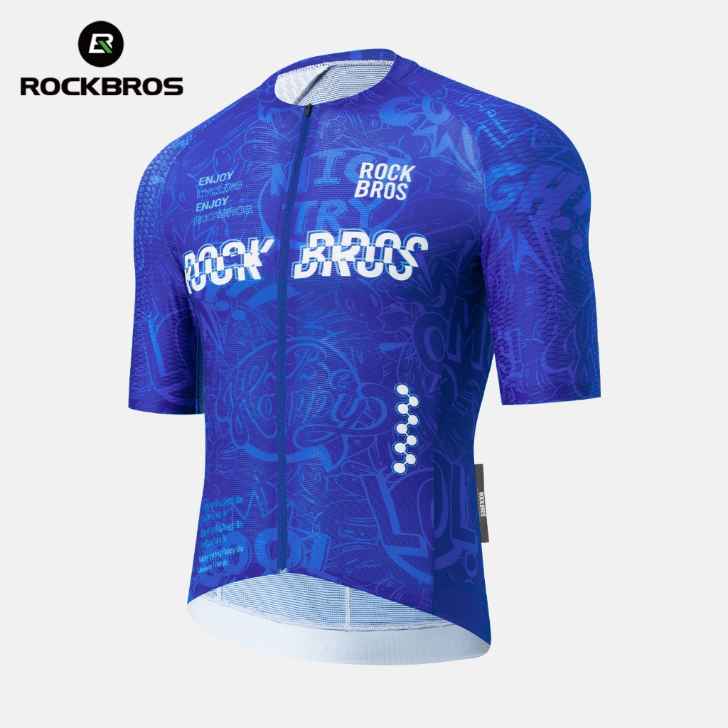 เสื้อร็อคโบรส์ สไตรป์แขนสั้น สำหรับขี่จักรยานและกีฬาหลากหลาย ระบายเหงื่อได้ดี เหมาะสำหรับฤดูร้อน
