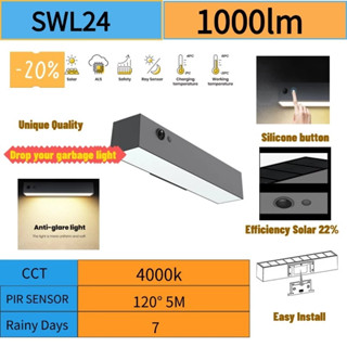 [จากไทย] ติดผนัง led รุ่นใหม่ โคมไฟโซล่าเซลล์ Solar light SW…