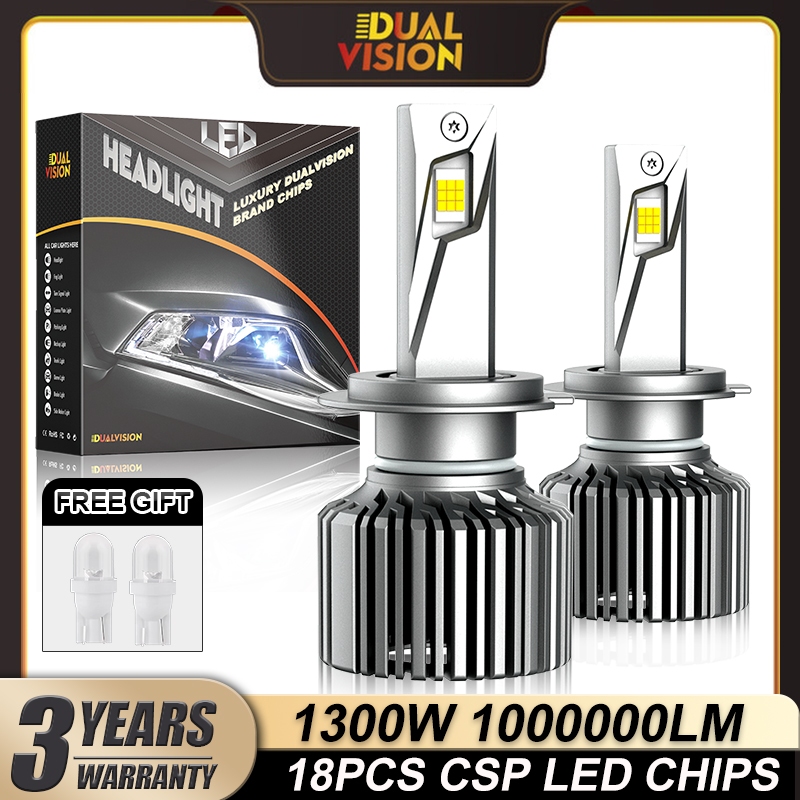 H7 LED Canbus H4 H11 Turbo ไฟหน้ารถหลอดไฟ HB3 HB4 HIR2 H8 H9 9005 9006 9012 หมอกโคมไฟ 6000K ไดโอดที่