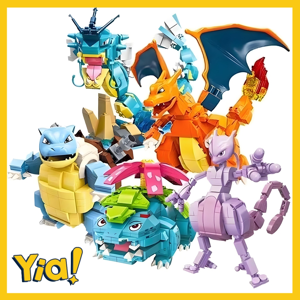 บล็อกตัวต่อ Mewtwo Super Charizard X Greninja Mewtwo บล็อกการศึกษาของเล่น B0111 Limited Collection