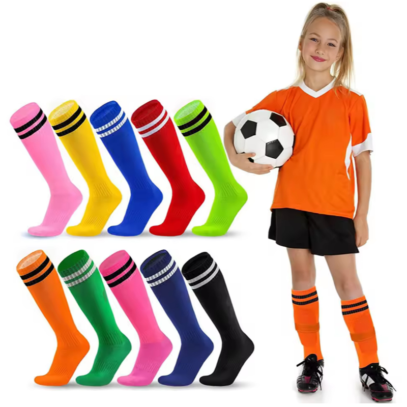 ถุงเท้าฟุตบอลแบบบีบอัด ไม่จํากัดเพศ | เข่าสูงถุงเท้ากีฬาลื่นลายถุงเท้าฟุตบอลสําหรับผู้ชายผู้หญิงเด็ก