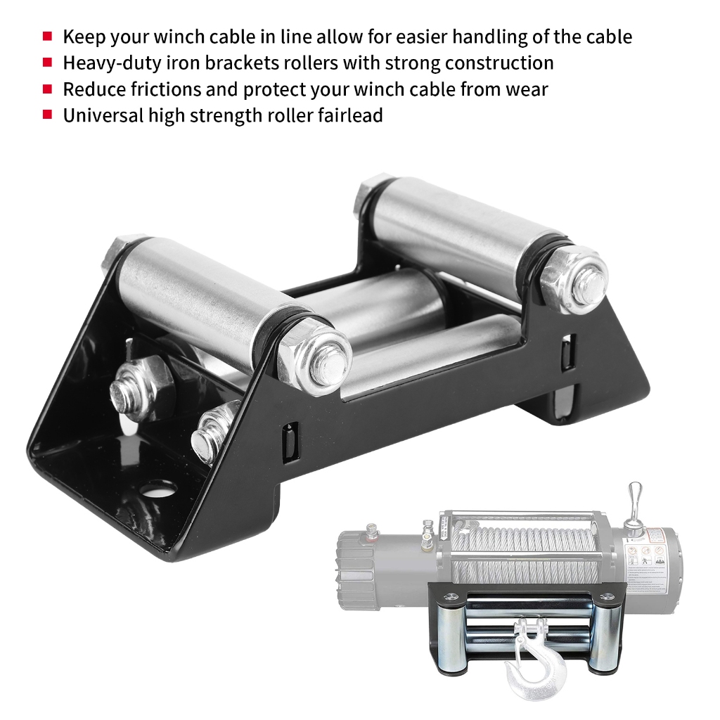 Ilikestore ด้านข้างโดย Fairlead Winch Cable Roller Heavy Duty 125mm/5in Hole Diatance Universal