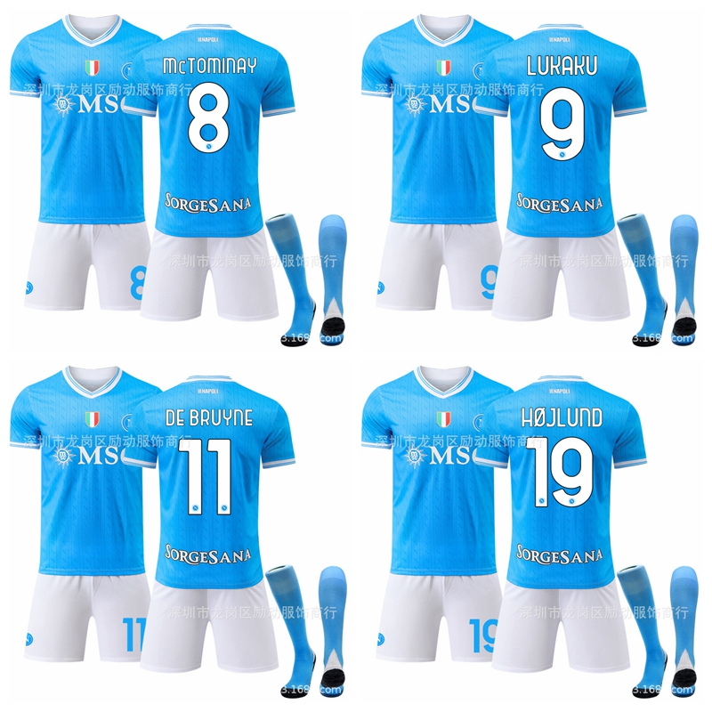 2025-26 ซีซั่น SSC Napoli Home Sports Jersey Scott McTominay Romelu Lukaku Kevin De Bruyne Rasmus Hj