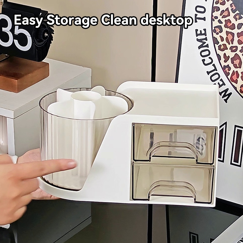 เครื่องมือทําเล็บ เพ้นท์เล็บ มัลติฟังก์ชั่หมุนกล่องเก็บเล็บแปรงไฟล์เล็บการจัดเก็บความจุสูงแฟนซี นิบิรุดู - รูปที่ 4