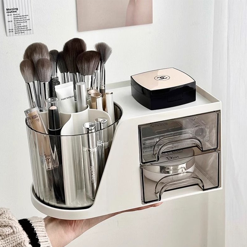 เครื่องมือทําเล็บ เพ้นท์เล็บ มัลติฟังก์ชั่หมุนกล่องเก็บเล็บแปรงไฟล์เล็บการจัดเก็บความจุสูงแฟนซี นิบิรุดู - รูปที่ 7