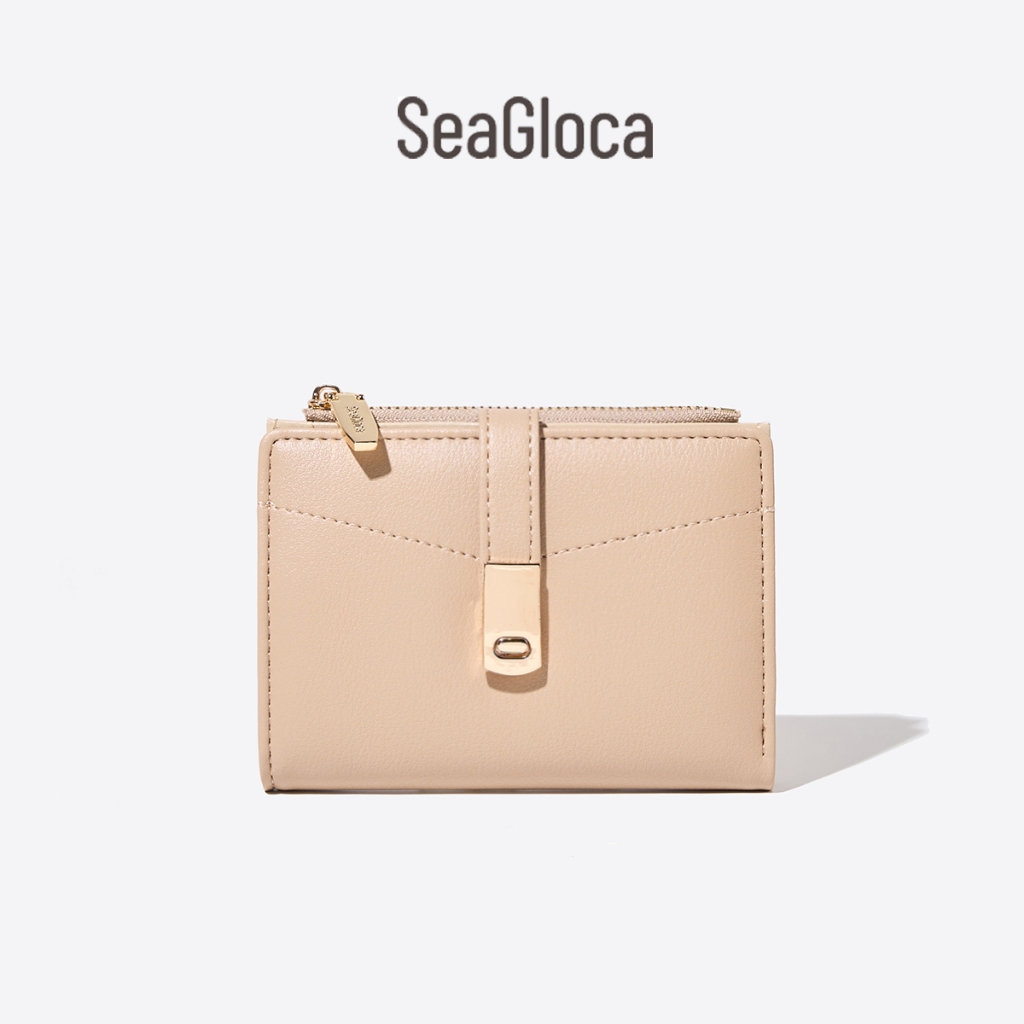 SeaGloca กระเป๋าสตางค์พับดีไซน์เรโทร มีซิป สำหรับผู้หญิง 36