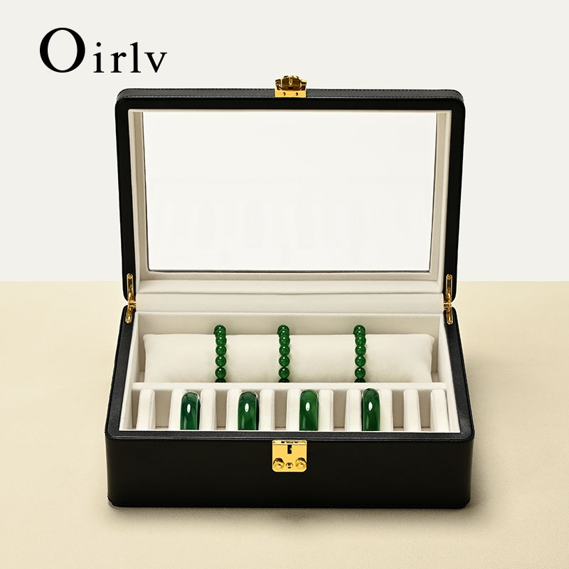 Oirlv กล่องสร้อยข้อมือ กล่องนาฬิกา กล่องเครื่องประดับ ตู้โชว์ X076