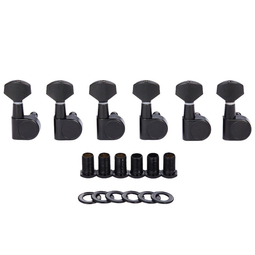 KAISH 6 อินไลน์สเก็ต 2 ขาจูนเนอร์คีย์ปรับแต่งหมุด Dual Pin Tuning Machine หัวสําหรับ Squier Strat/Tele/Ibanez/Yamaha/นําเข้ากีตาร์สไตล์