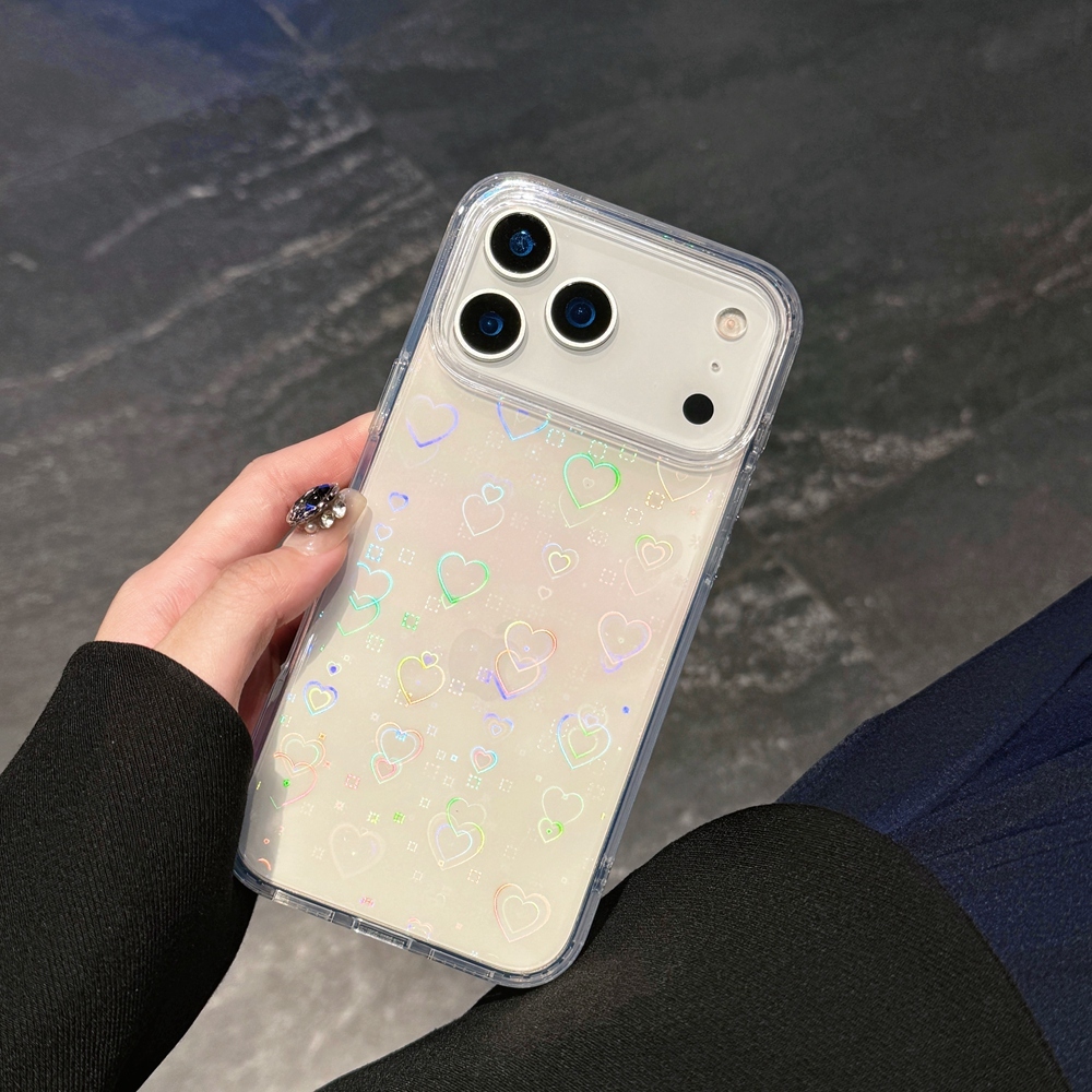 Love รูปแบบเคสโทรศัพท์ใสสําหรับ iPhone 17 16 14 15 Plus 13 12 Pro Max 11 16e 17e Air PC + TPU พร้อมเชือกเส้นเล็กรู ราคา ถูกที่สุด ดีลบีเคเค แกลเลอรีภาพที่ 3