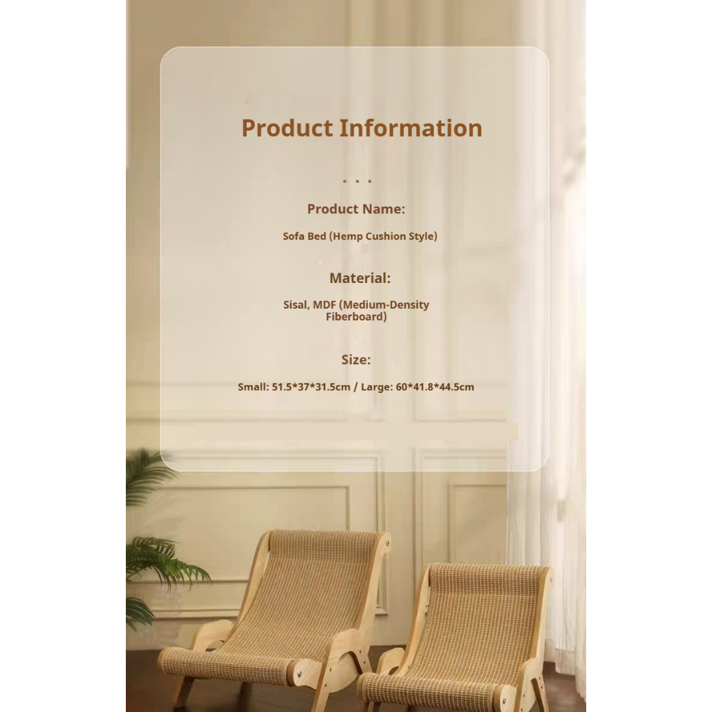 กระดานลับเล็บแมวทนต่อการสึกหรอเก้าอี้ป่านศรนารายณ์โซฟาแมวกระดานลับเล็บแมวครอกแมว - รูปที่ 7