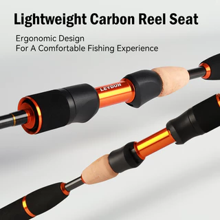 LEYDUN 8+1 เบ็ดตกปลา Full FUJI Travel Rod Spinning Carbon Fishing Rod 1.83m/1.9m