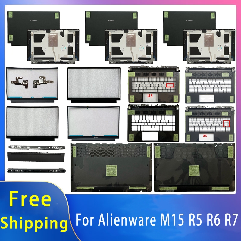 ใหม่สําหรับ Dell Alienware M15 R5 / M15 R6 / M15 R7; อุปกรณ์เสริมแล็ปท็อปทดแทน Lcd ฝาหลัง/ฝาหน้า/Pal