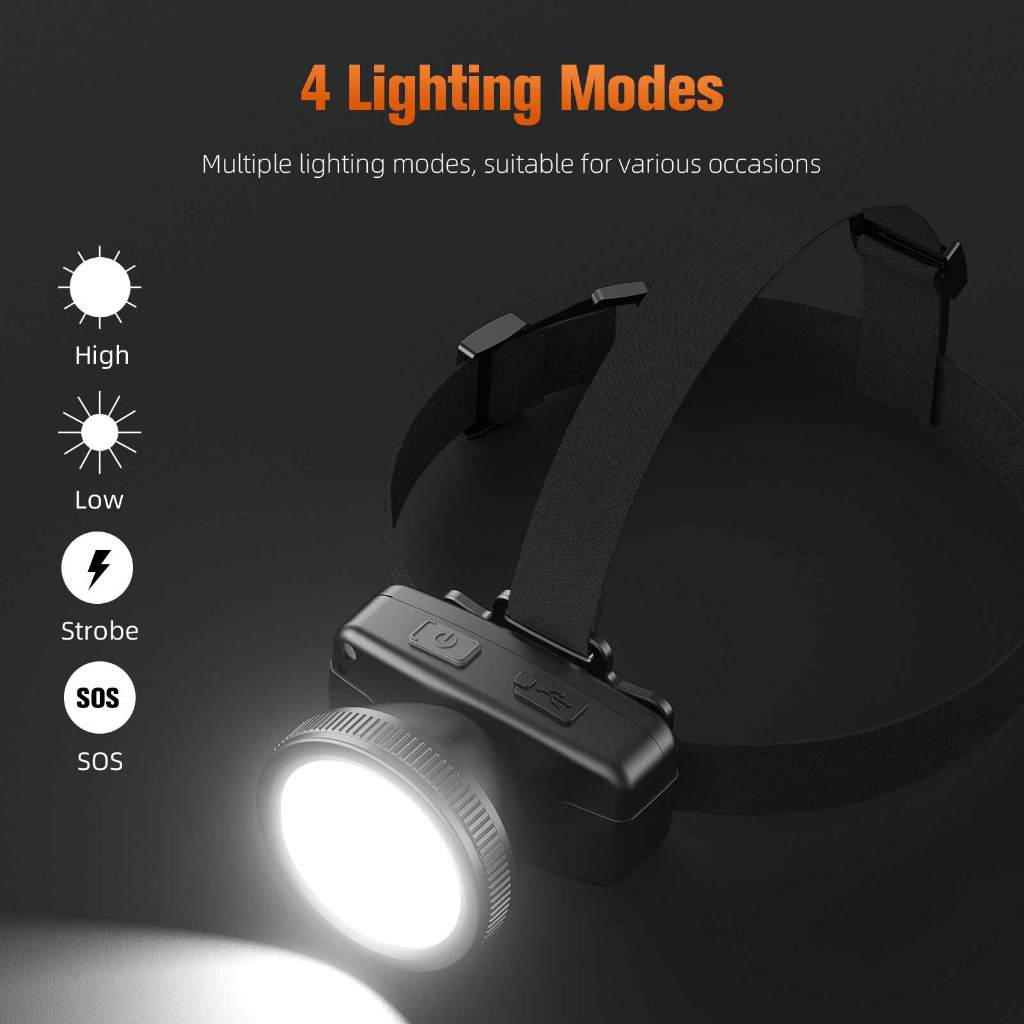 SUPERFIRE HL55 ไฟหน้ากําลังสูง LED ไฟหน้า ไฟหน้าแบบชาร์จไฟได้ Super Bright กันน้ํา — صورة 8