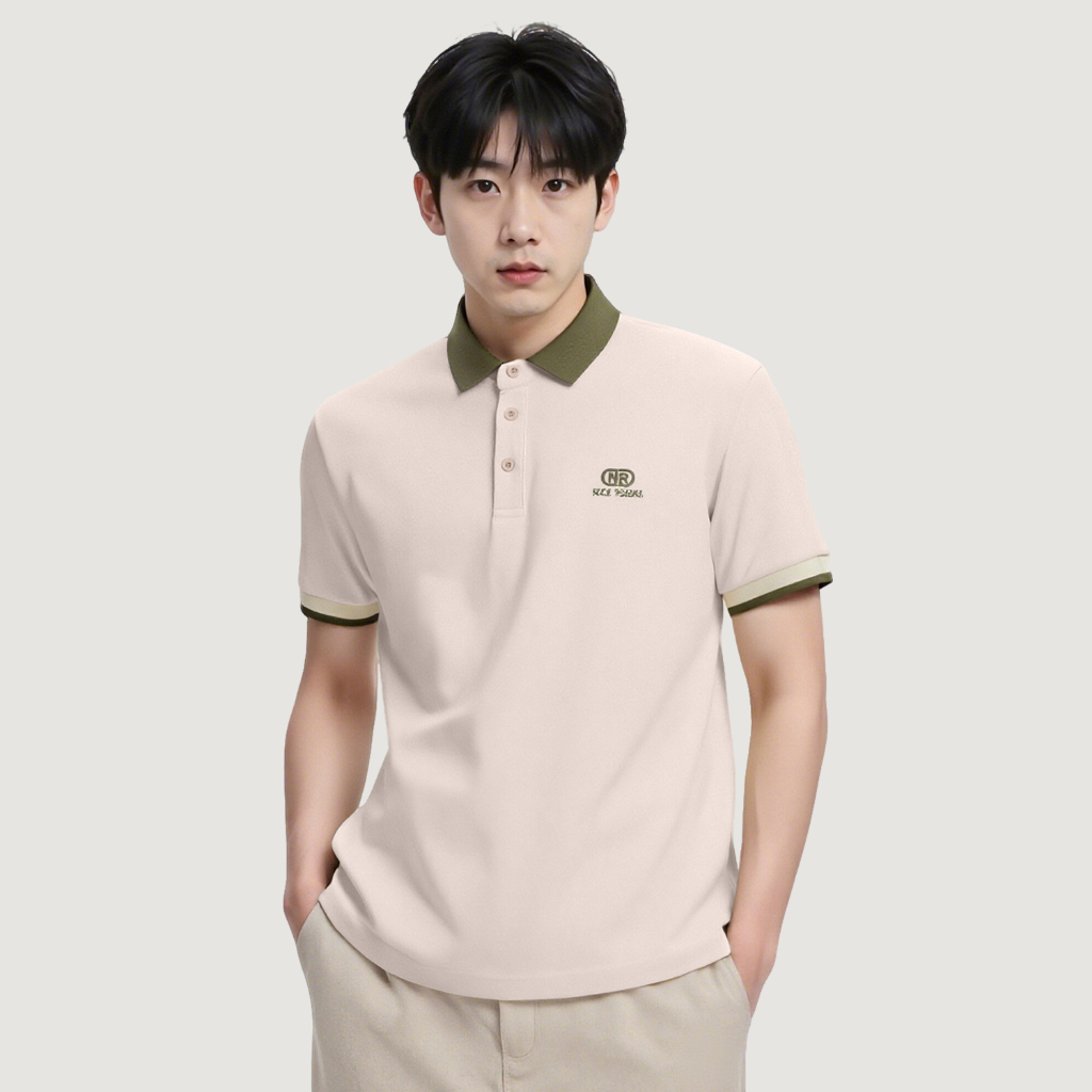 PROMAN-เสื้อโปโลผู้ชาย  สไตล์ธุรกิจ  เย็บปักถักร้อย  ผ้าระบายอากาศ  หลวมแมทช์ลุคง่าย