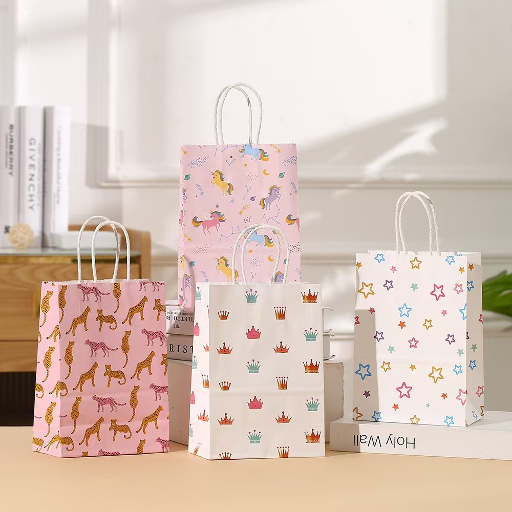 การ์ตูนถุงกระดาษเด็กถุงของขวัญวันเกิดกระเป๋าพรรคกระเป๋าถุงขนมn6506