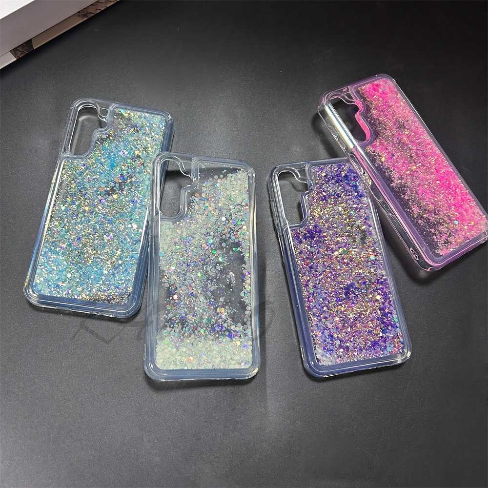 SAMSUNG สําหรับSamsung A15 A14 A16 A26 A35 A36 Luminous Glow In The Dark Glitter Liquid Bling Quicks