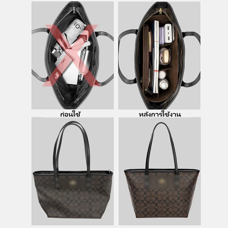 พร้อมส่งในไทย กระเป๋าออแกไนเซอร์ แบบพกพา สําหรับเดินทาง ความจุสูง Felt Bag Organizer thumbnail 4